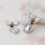 Immagine di Acrilato & Ottone Charms Ape Vero Platino Placcato Trasparente Rettangolo Smalto 21mmx 15mm, 2 Pz