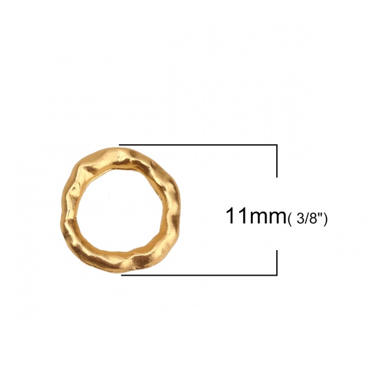 Picture of Zinc Based Alloy Connectors Circle Ring Matt Gold 11mm x 11mm, 10 PCs