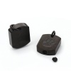 Imagen de 304 Acero Inoxidable Cremación Pet Ash Urn Colgantes Charms Rectángulo Negro Huella 26mm x 17mm, 1 Unidad”