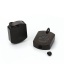 Picture of 304 Stainless Steel Cremation Ash Urn Charms Rectangle Black Footprint 26mm(1") x 17mm( 5/8"), 1 Piece”