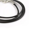 Изображение Polyester Necklace Black 53cm(20 7/8") long, 20 PCs