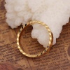 Picture of 2mm Brass Closed Soldered Jump Rings Findings Circle Ring 18K Real Gold Plated 14mm( 4/8") Dia., 10 PCs                                                                                                                                                       