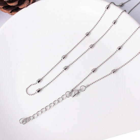 Picture of Body Belly Chain Necklace Silver Tone Oval 77.5cm(30 4/8") long, 1 Piece