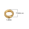 Изображение Цинковый Сплав Рамки для бусин Бесформенный Матовый Золотой с узором “ Кольцеобразный ” （подходит 7мм бусины） 11мм диаметр, 10 ШТ