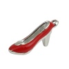 Изображение Zinc Based Alloy 3D Charms High-heeled Shoes Silver Tone Red Enamel 22mm( 7/8") x 10mm( 3/8"), 10 PCs