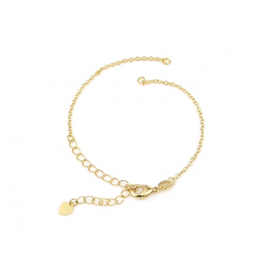 Picture of Iron Based Alloy Bracelets Gold Plated 8cm(3 1/8") long 7cm(2 6/8") long, 2 Sets