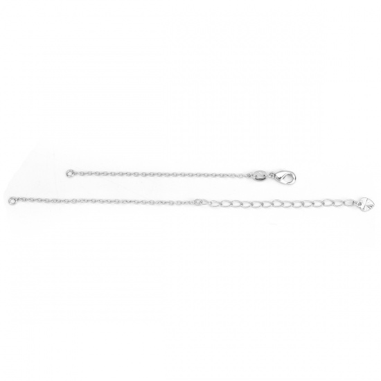 Изображение Iron Based Alloy Bracelets Silver Tone 8cm(3 1/8") long 7cm(2 6/8") long, 2 Sets