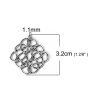 Picture of Brass Pendants Celtic Knot Antique Silver Color 32mm(1 2/8") x 31mm(1 2/8"), 3 PCs