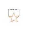 Bild von Messing Verbinder Pentagramm Stern Gold Gefüllt 14mm x 13mm, 20 Stück                                                                                                                                                                                         