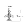 Picture of Zinc Based Alloy Travel Charms Airplane Silver Tone 16mm( 5/8") x 14mm( 4/8"), 20 PCs