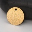 Immagine di Ottone Charms Tondo Oro Placcato Polvere di Stelle 14mm Dia., 10 Pz