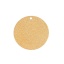 Immagine di Ottone Charms Tondo Oro Placcato Polvere di Stelle 25mm Dia., 10 Pz