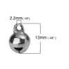 Picture of 304 Stainless Steel Charms Bell Silver Tone 13mm( 4/8") x 10mm( 3/8"), 10 PCs