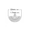 Immagine di 304 Acciaio Inossidabile Charms A Forma di Ventagli Tono Argento 22mm x 13mm, 2 Pz