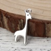 Picture of Zinc Based Alloy Charms Giraffe Animal Antique Silver Color 28mm(1 1/8") x 14mm( 4/8"), 20 PCs