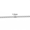 Picture of 304 Stainless Steel Link Chain Necklace S-shape Silver Tone 50.5cm(19 7/8") long, Chain Size: 1.2mm, 1 Piece