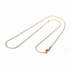 Image de 1 Pièce Colliers en 304 Acier Inoxydable Placage sous Vide Chaînes Forme de S Doré 51cm long, Taille de Chaîne: 1.5mm