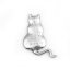 亜鉛合金 装飾 猫 銀古美 24mm x 20mm、 20 個 の画像