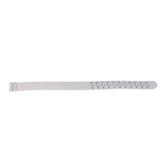 Picture of Plastic Bracelet Wrist Measure Tools White 25.5cm(10") long - 15cm(5 7/8") long, 1 Piece