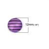Picture of Glass Dome Seals Cabochon Round Flatback Multicolor Stripe Pattern Transparent 12mm( 4/8") Dia, 50 PCs