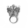 Immagine di Lega di Zinco Charm Ciondoli Farfalla Argento Antico Basi per Cabochon (Adatto 12mm) 34mm x 23mm, 20 Pz
