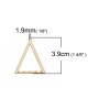 Picture of Zinc Based Alloy Chandelier Connectors Triangle Gold Plated 39mm x 31mm, 10 PCs