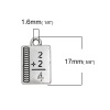 Picture of Zinc Based Alloy College School Jewelry Charms Book Antique Silver Color 17mm( 5/8") x 10mm( 3/8"), 50 PCs