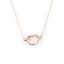 Picture of Brass Necklace Rose Gold Love Knot 51cm(20 1/8") long, 1 Piece                                                                                                                                                                                                
