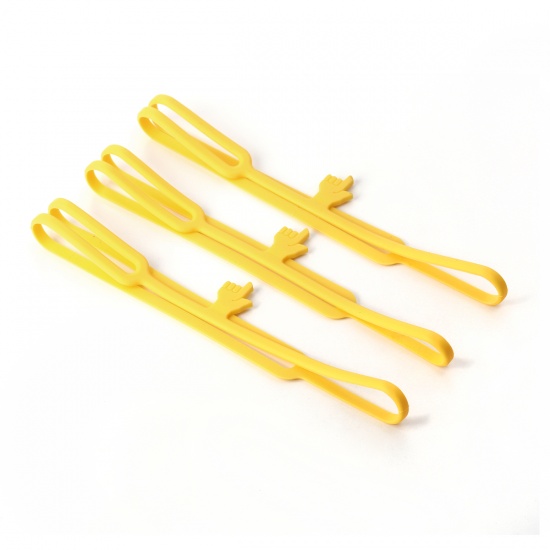 Immagine di Silicone Segnalibro Mani Giallo 41cm, 2 Pz