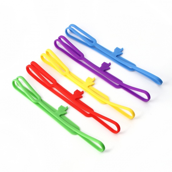 Picture of Silicone Bookmark Hand Yellow 41cm(16 1/8"), 2 PCs