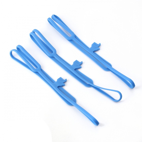 Immagine di Silicone Segnalibro Mani Blu 41cm, 2 Pz