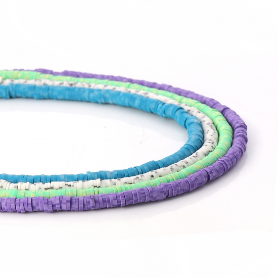 Изображение Глина Katsuki Бусины Круглые, Фиолетовый 5мм диаметр, 1.9мм, 39см длина, 3 ШТ ( 319 шт/ 1 нитка)