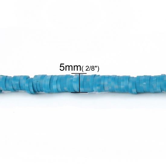 Изображение Глина Katsuki Бусины Круглые, Темно-синий 5мм диаметр, 1.9мм, 39см длина, 3 ШТ ( 319 шт/ 1 нитка)