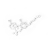 Immagine di Lega di Zinco Molecolare Chimica Scienza Connettore Accessori THC Argento Placcato 49mm x 28mm, 10 Pz