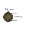 Immagine di Lega di Zinco Charm Ciondoli Tondo Bronzo Antico Basi per Cabochon (Adatto 30mm) 45mm x 41mm, 10 Pz