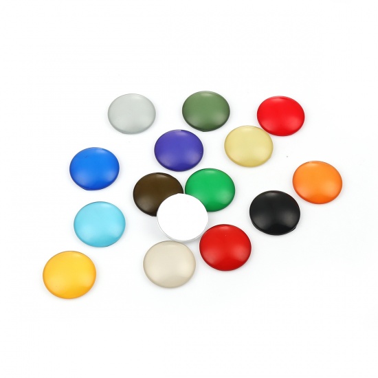 Immagine di Vetro Cupola Dome Seals Cabochon Tondo Flatback A Random 25mm Dia, 20 Pz