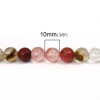 Image de Perles en Cristal ( Naturel ) Rond Multicolore Env. 10mm Dia., Trou: env. 1.5mm, 38.5cm long, 1 Enfilade (Env. 40 Pcs/Enfilade)
