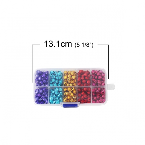 Picture of Aluminum Charms Bell Mixed 9mm x 8mm, 1 Box ( 300 PCs/Box )