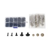 Изображение ABS Пластик Фурнитуры для Изготовления Кукол Черный Нос Смешанный 17мм x 13мм - 6мм x 5мм, 1 Коробка