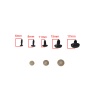 Изображение ABS Пластик Фурнитуры для Изготовления Кукол Черный Нос Смешанный 17мм x 13мм - 6мм x 5мм, 1 Коробка