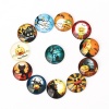 Picture of Glass Halloween Dome Seals Cabochon Round Flatback At Random 20mm( 6/8") Dia, 30 PCs