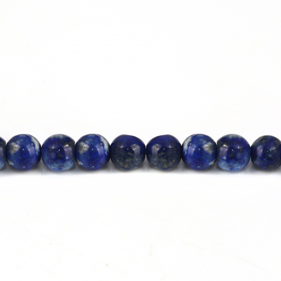 Image de Pierre de Naisssance décembre - Perles en Lapis-Lazuli Rond Bleu Foncé Env. 7mm - 6mm Dia., Trou: env. 0.5mm, 39cm long, 1 Enfilade (Env. 62 Pcs/Enfilade)