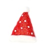 Изображение Смола Кабошоны украшение Рождество шляпы Белый & Красный С Блестками 28мм x 22мм, 10 ШТ