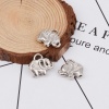 Picture of CCB Plastic Charms Elephant Animal Silver Tone 22mm x 19mm, 50 PCs