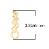 Picture of Zinc Based Alloy Connectors Round Gold Plated 38mm x 11mm, 10 PCs