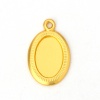 Picture of Zinc Based Alloy Charms Oval Matt Gold Cabochon Settings (Fits 14mmx9mm) 23mm x 15mm, 5 PCs