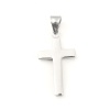 Picture of 316L Stainless Steel Pendants Cross Silver Tone 44mm(1 6/8") x 20mm( 6/8"), 1 Piece”