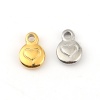 Picture of 316L Stainless Steel Valentine's Day Charms 18K Gold Color Round Heart 11mm x 8mm, 1 Piece