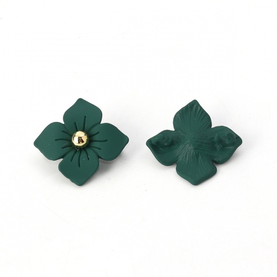 Imagen de Zamak Conectores Flor Verde 20mm x 20mm, 10 Unidades