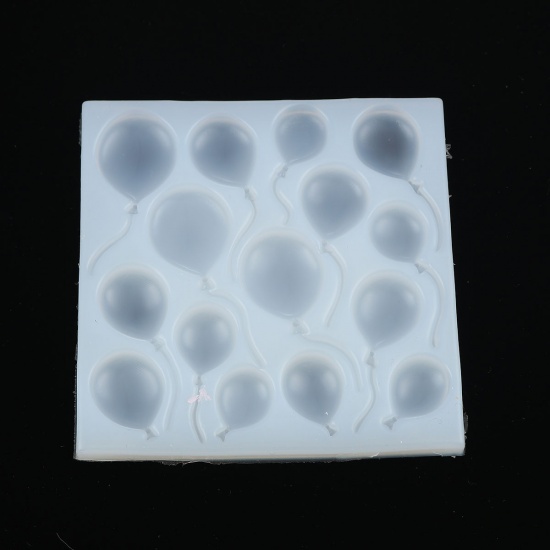 Immagine di Silicone Muffa della Resina per Gioielli Rendendo Quadrato Bianco Palloncino 98mm x 96mm, 1 Pz